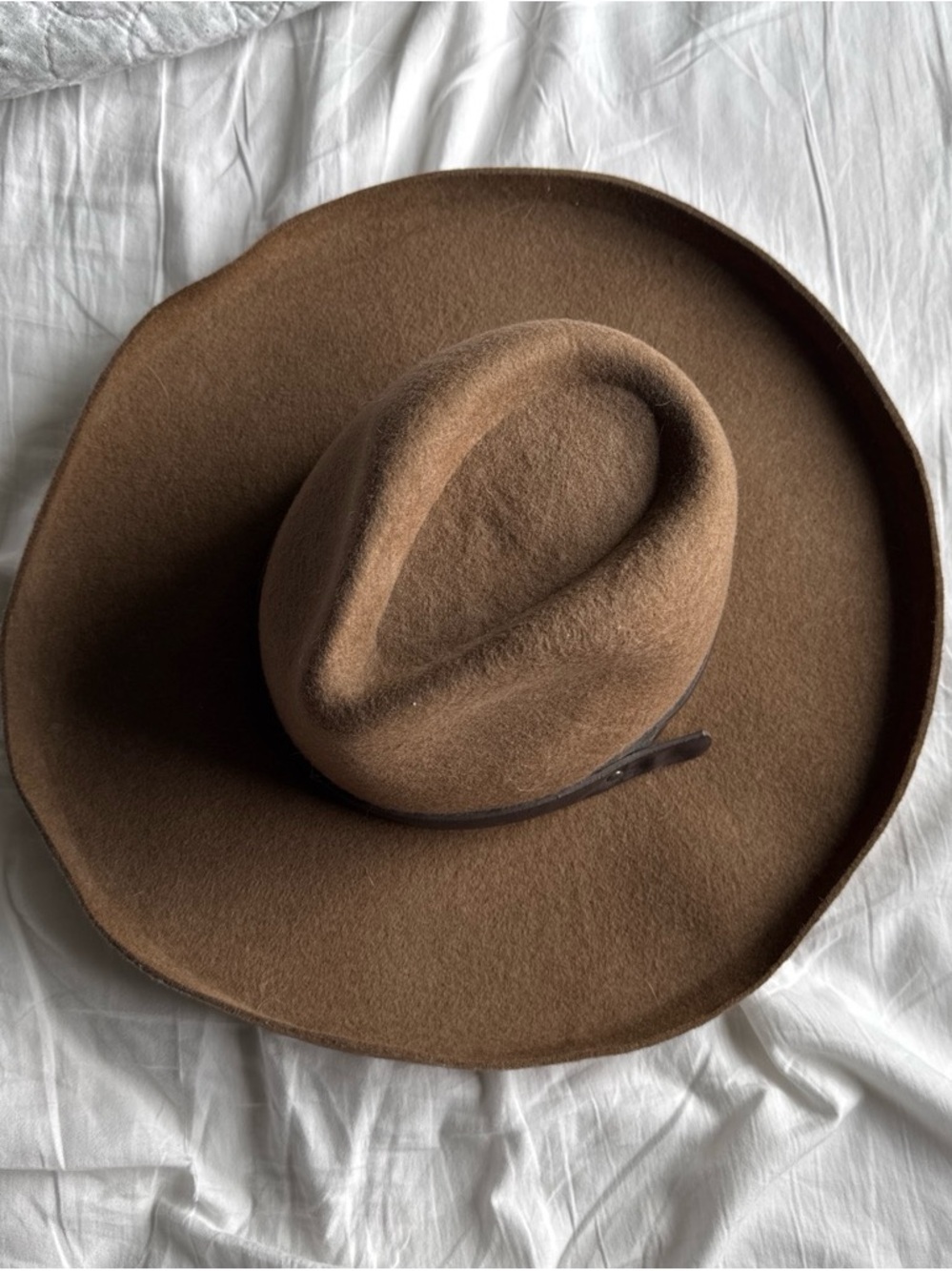 Classic Brown Wool Felt Fedora Hat